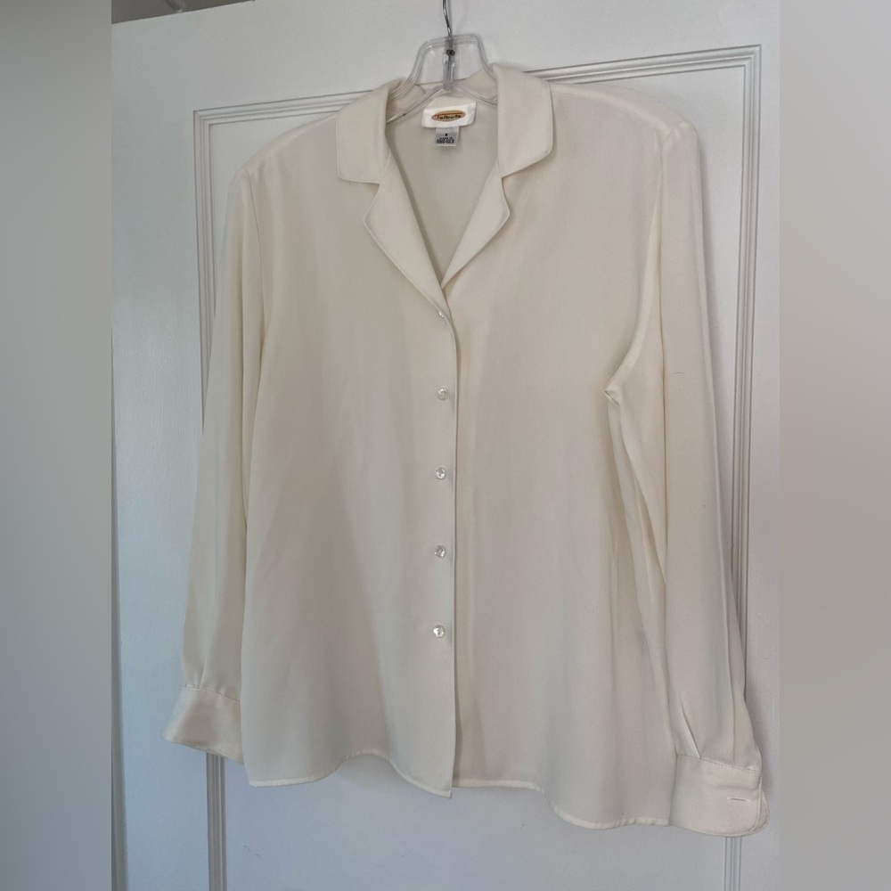 Talbots Polyester Button Down Blouse - image 1